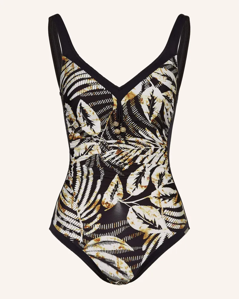 Charmline Shape-Badeanzug SEDUCTIVE LEAVES Schwarz