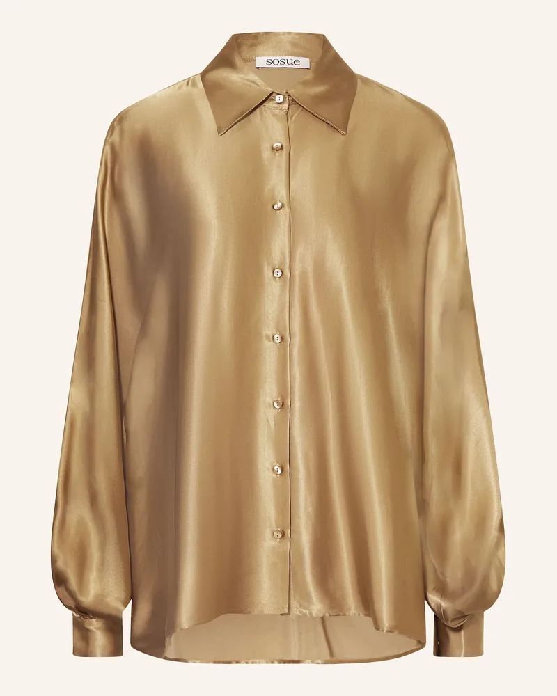 SoSUE Satinbluse ANTONIA Beige