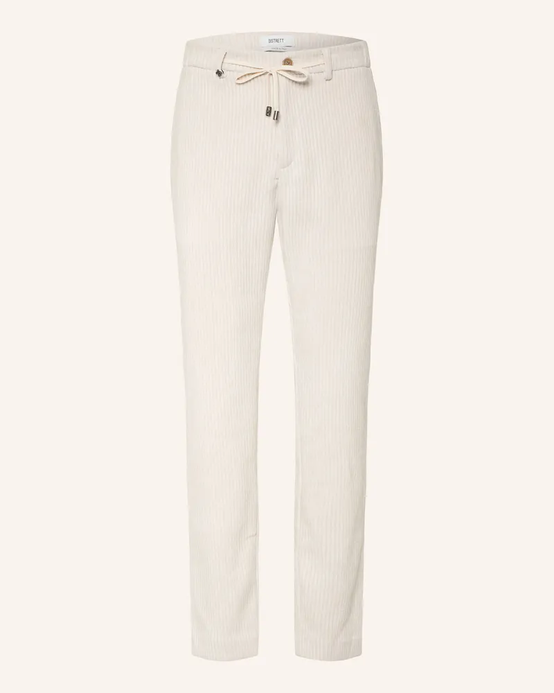 DISTRETTO12 Cordhose Torino York Extra Slim Fit weiss 0013