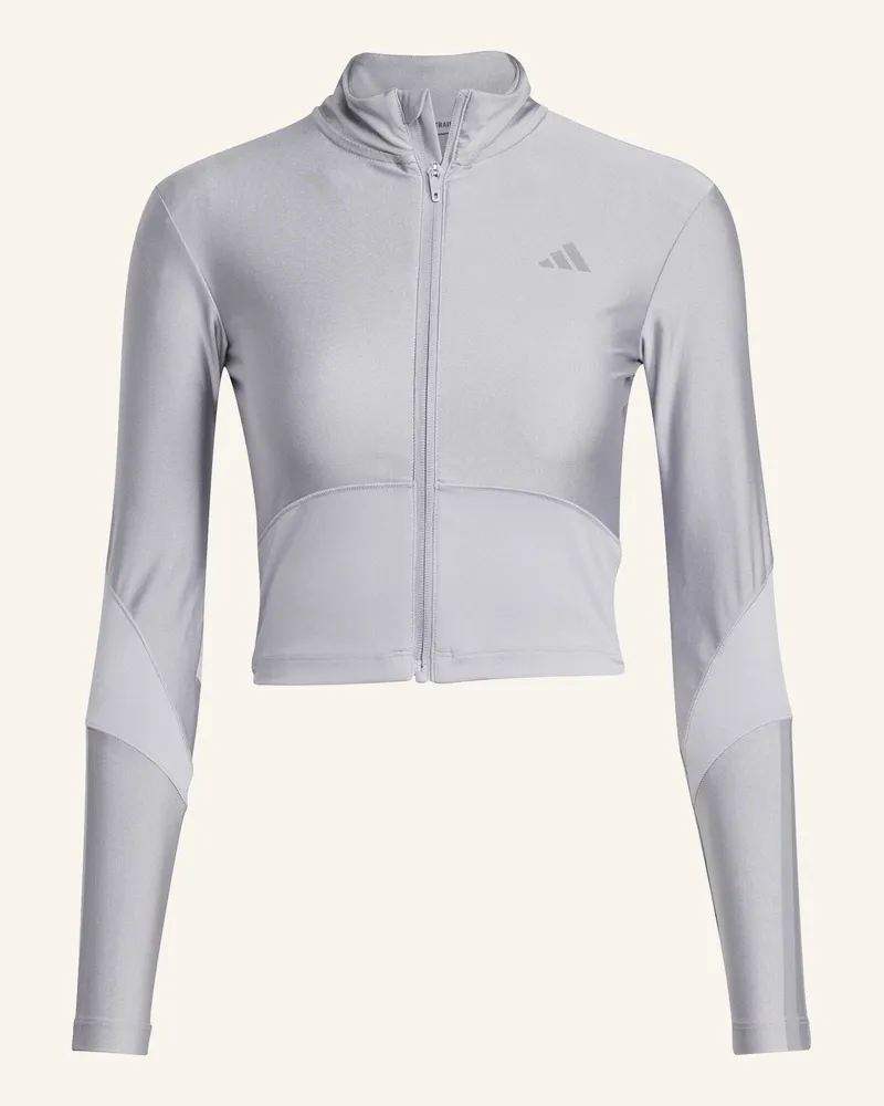adidas HYPERGLAM SHINE JACKE MIT DURCHGEHENDEM REISSVERSCHLUSS Grau