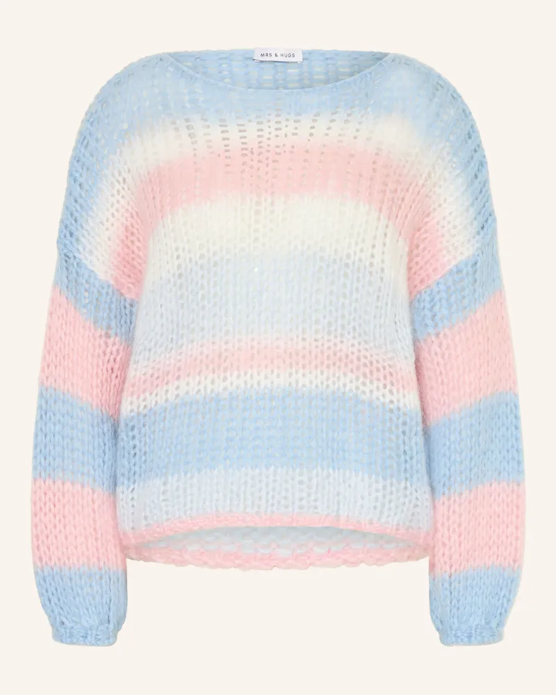Mrs & HUGS Pullover Mit Mohair rosa Rosa