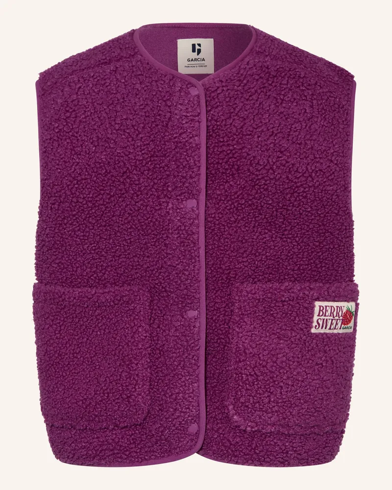 Garcia Jeanswear Teddyfell-Weste pink Fuchsia
