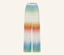 Strickhose Mit Glitzergarn blau