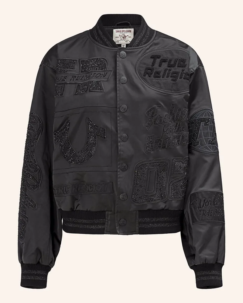 True Religion Bomberjacke Crystal schwarz 