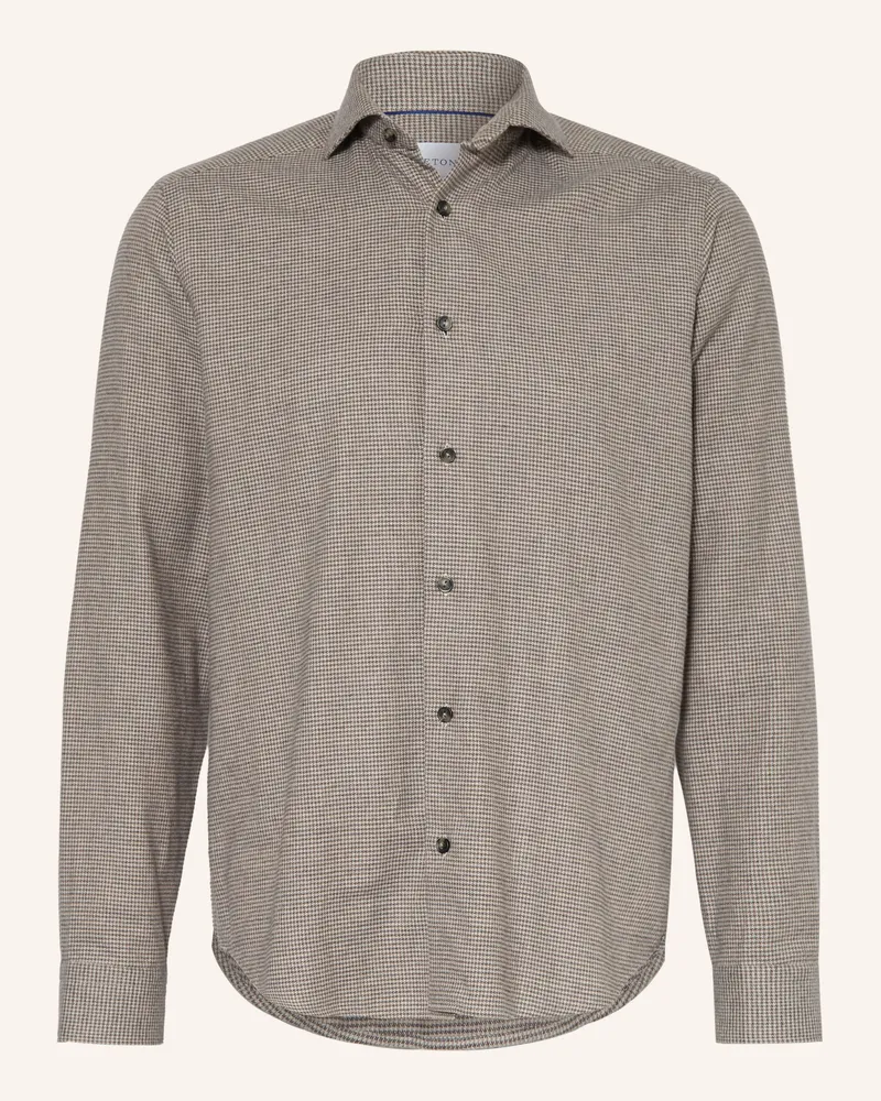 Eton Flanellhemd Comfort Fit grau Grau