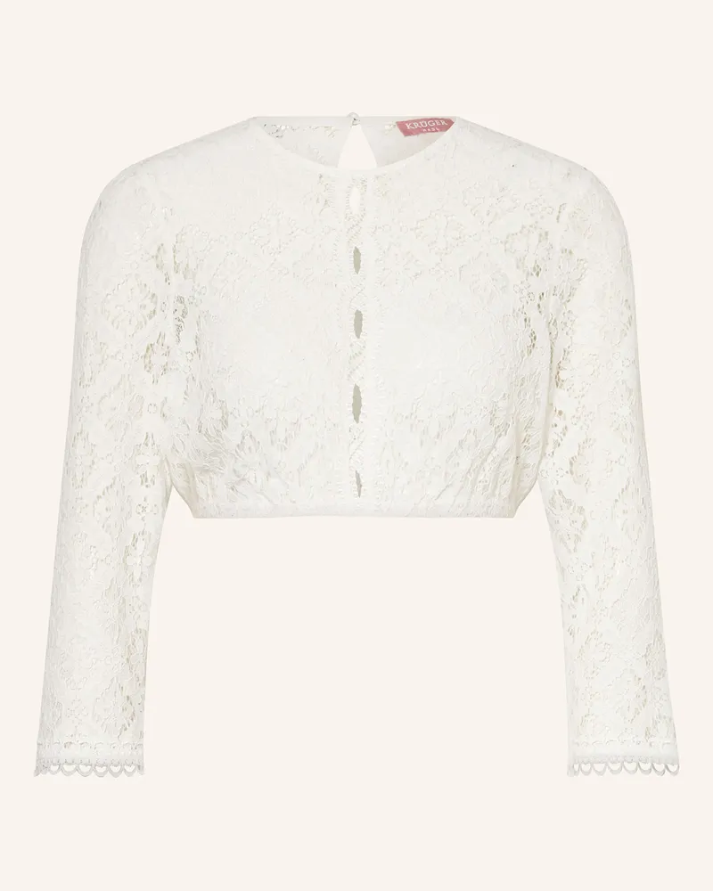 Krüger Dirndlbluse Dua Mit 3/4-Arm weiss Ecru