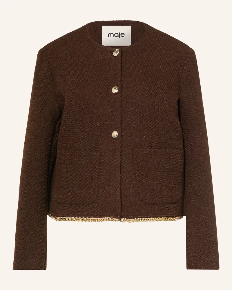 Maje Tweed-Blazer braun Dunkelbraun