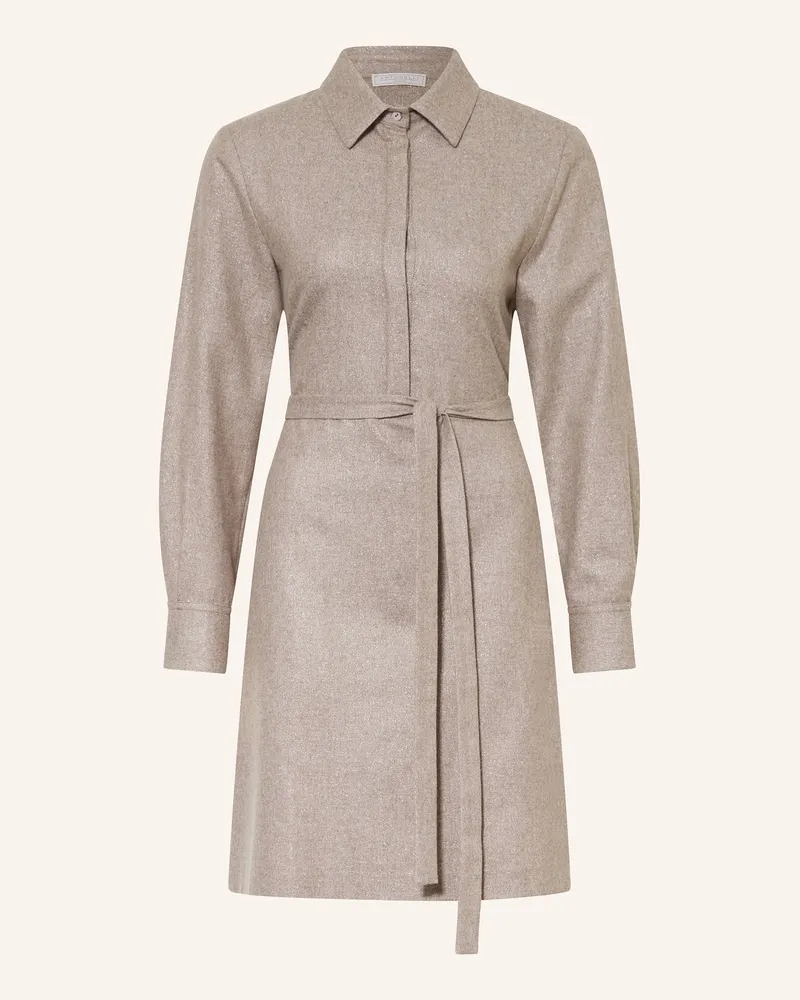 Antonelli Firenze Hemdblusenkleid NASCO mit Glitzergarn Taupe