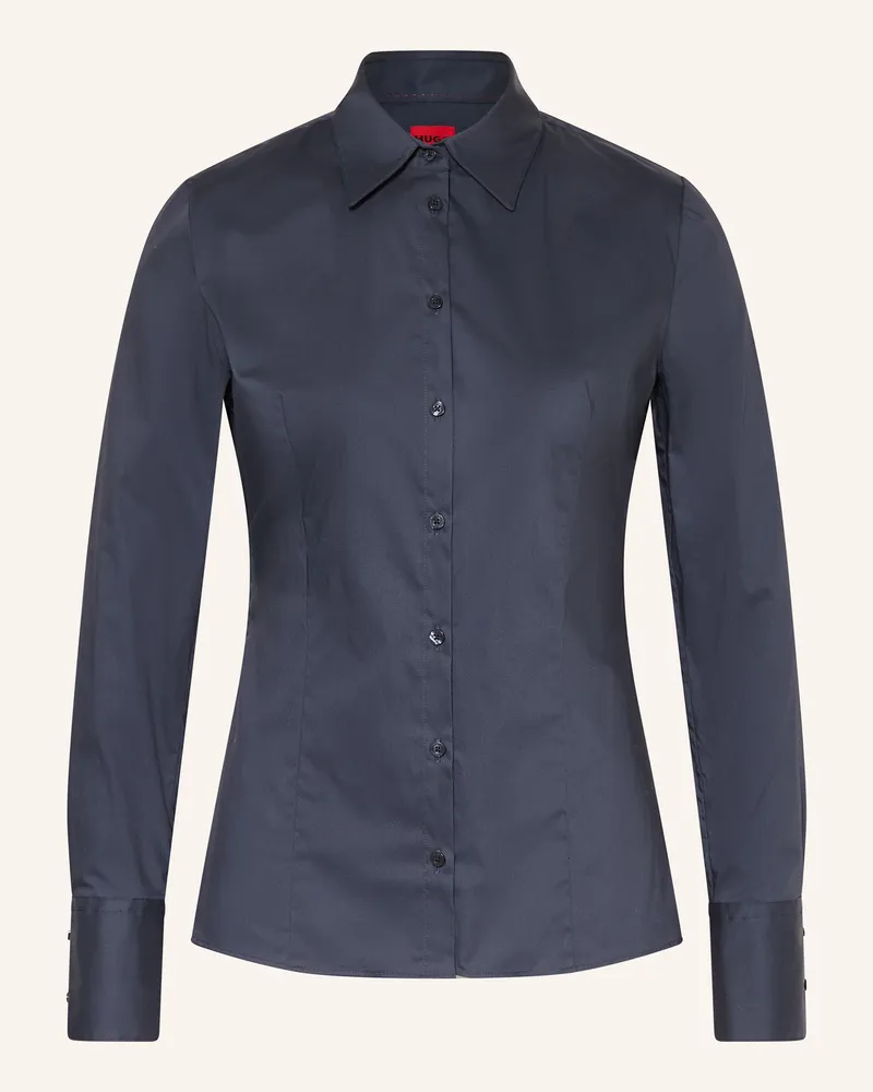 HUGO BOSS Hemdbluse THE FITTED SHIRT Dunkelblau