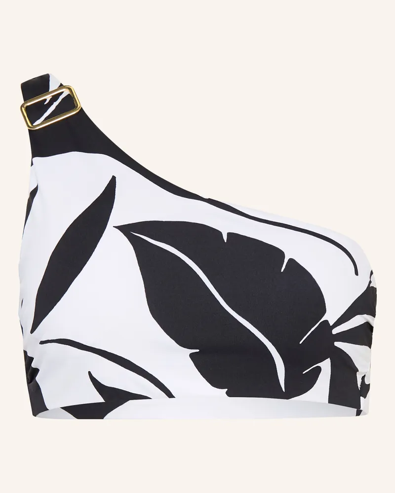 Max Mara One-Shoulder-Bikini-Top Argenta schwarz Schwarz