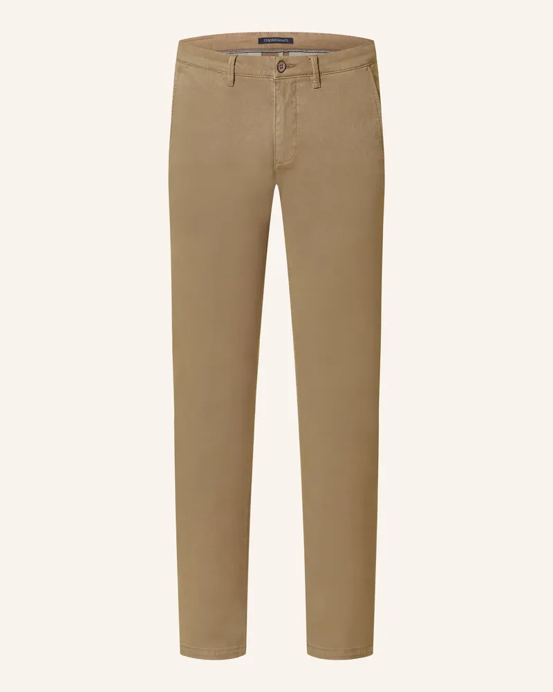 Strokesman's Piqué-Chino Slim Fit braun Beige