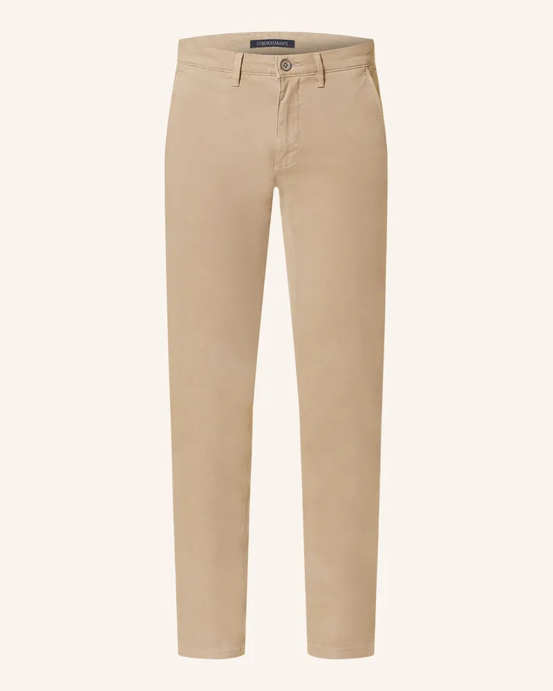 Strokesman's Piqué-Chino Slim Fit braun Beige