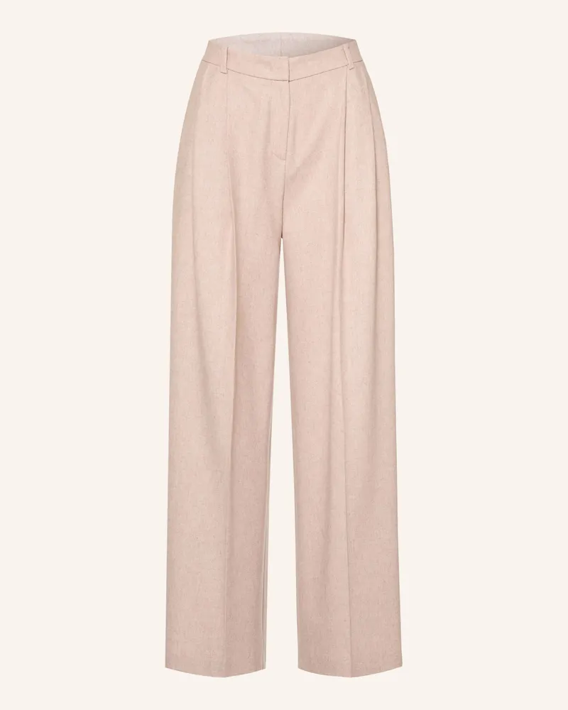 HUGO BOSS Marlenehose Tiana Aus Flanell beige Hellbraun