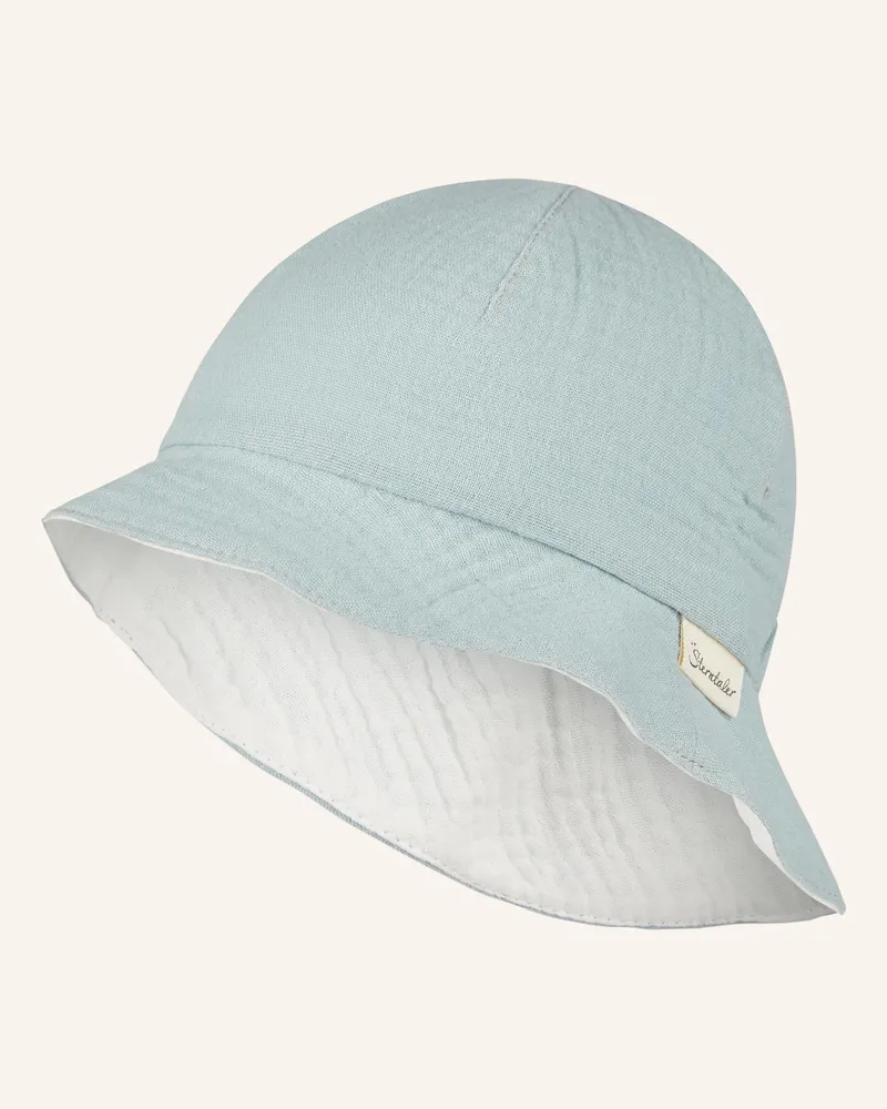 Sterntaler Wende-Sonnenhut Uni blau Türkis