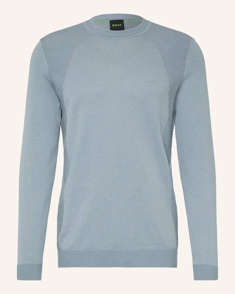 HUGO BOSS Pullover Momentum-Lite blau Grau