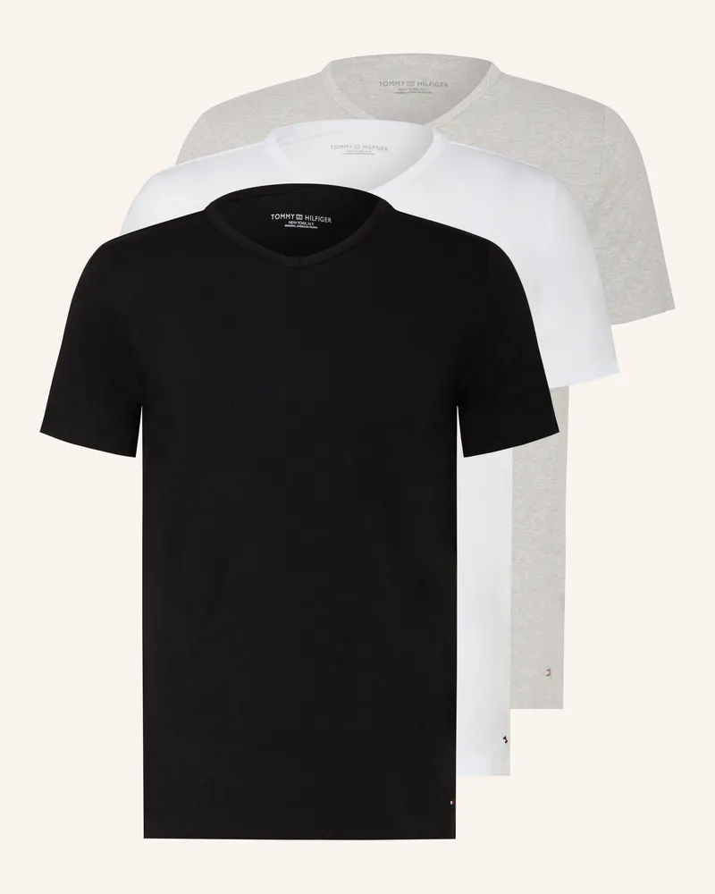 Tommy Hilfiger 3er-Pack V-Shirts Schwarz