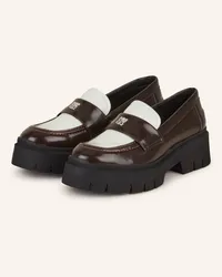 HUGO BOSS Plateau-Loafer KRIS - DUNKELBRAUN Braun