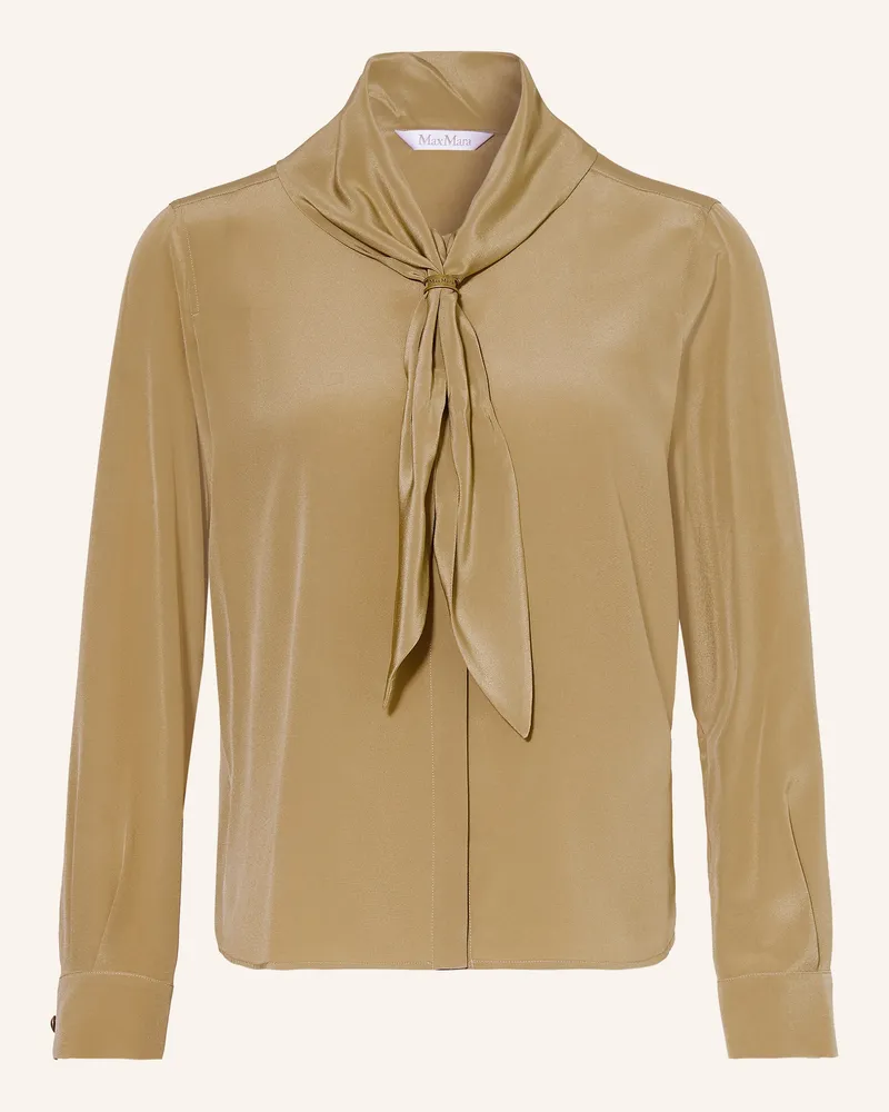 Max Mara Seidenbluse Dry gruen Khaki