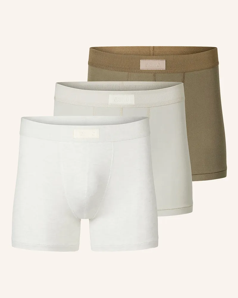 SKIMS 3er-Pack Boxershorts SKIMS COTTON Army