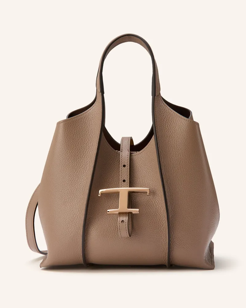 TOD'S Shopper T TIMELESS SMALL mit Pouch Taupe