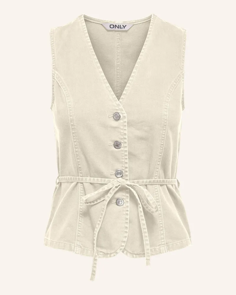 only Blazerweste beige Ecru