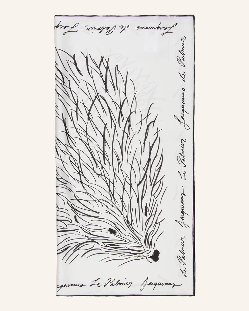 Jacquemus Seidentuch Le Foulard Herisson weiss Weiss