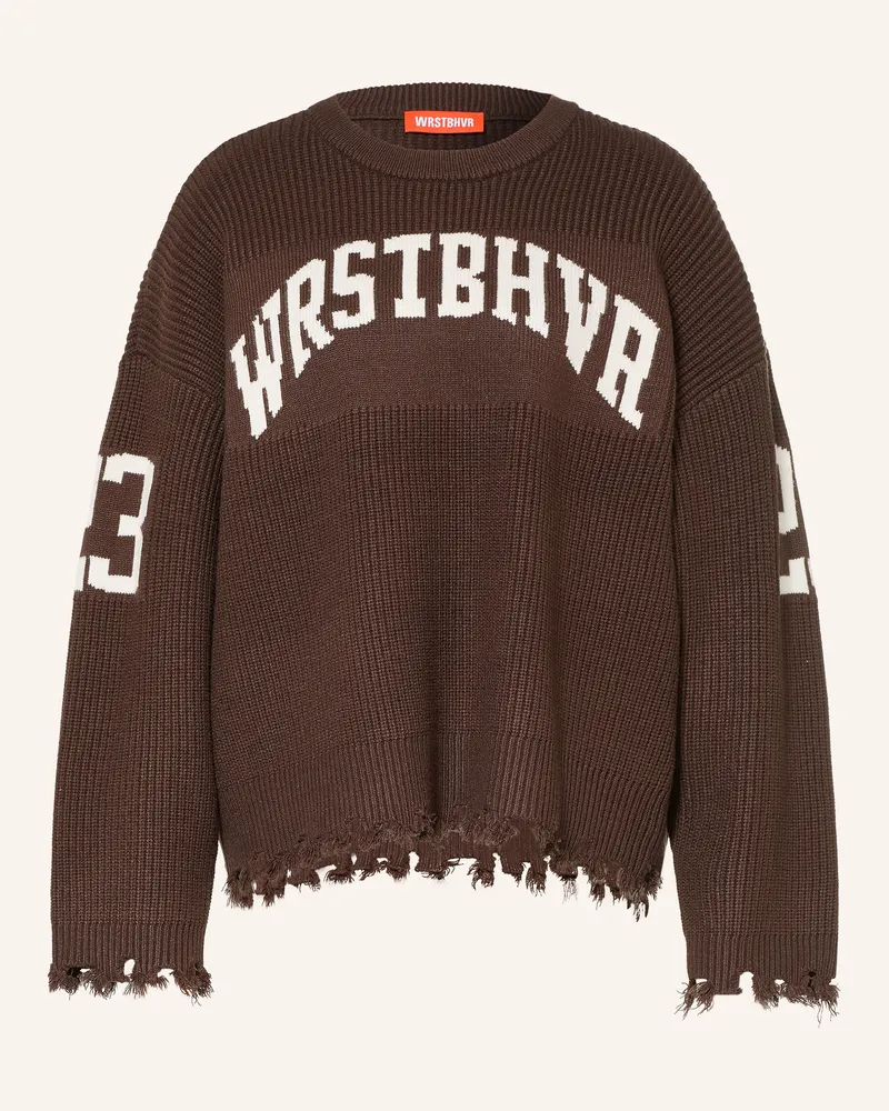WRSTBHVR Pullover Tove braun Dunkelbraun
