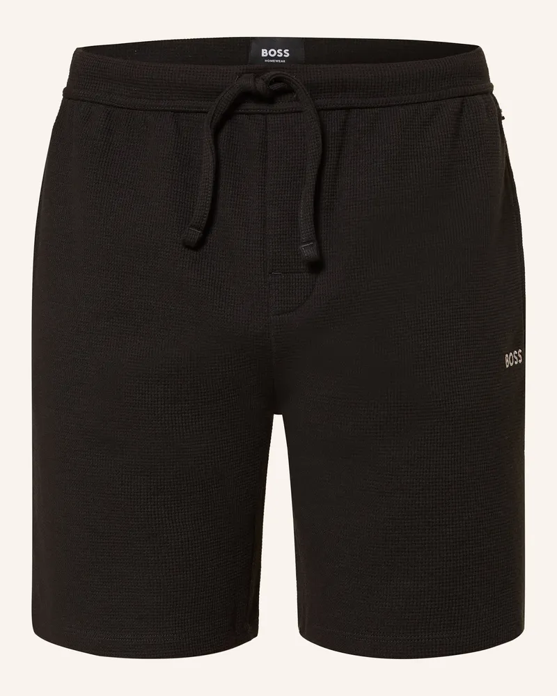 HUGO BOSS Schlafshorts schwarz Schwarz