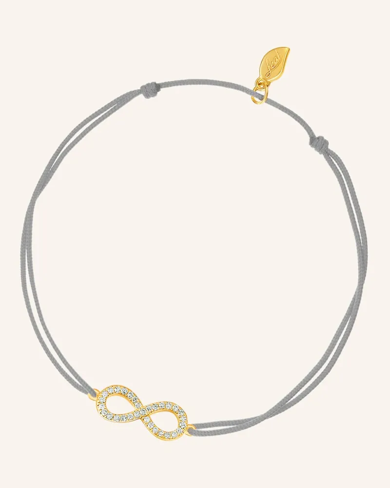 Leaf Freundschaftsarmband INFINITY aus 18 Karat Grau