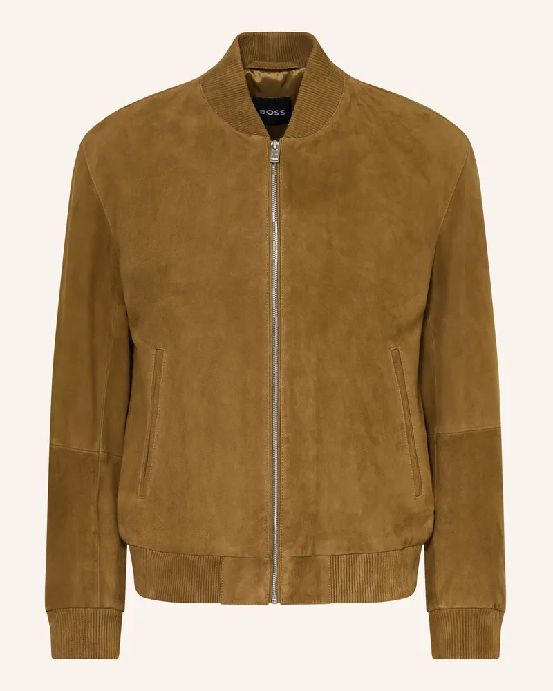 HUGO BOSS Lederblouson MULLER Cognac