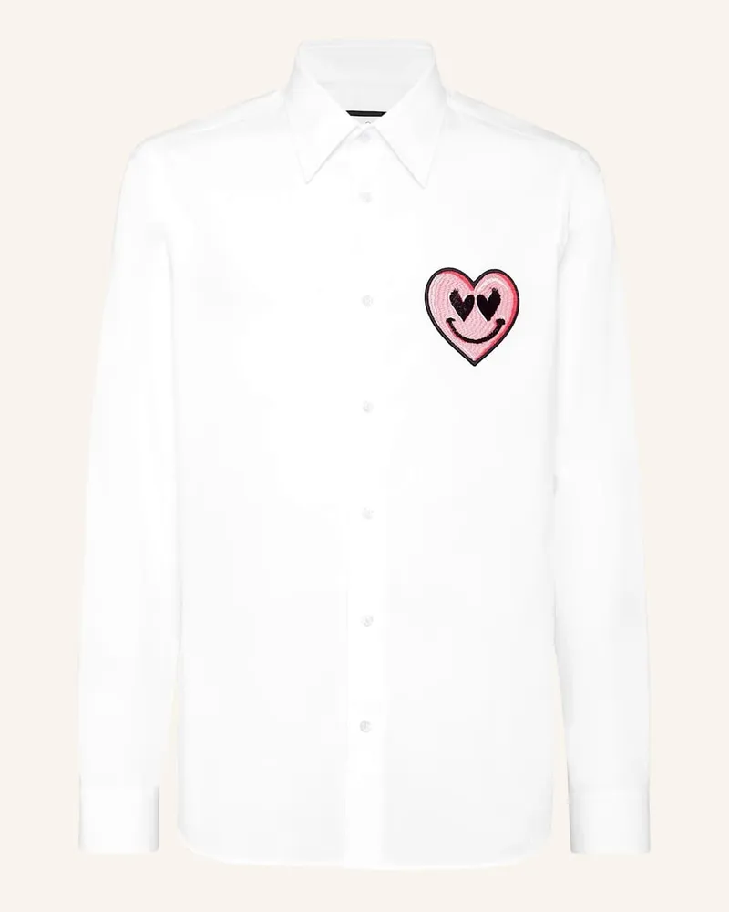 Philipp Plein Hemd Slim Fit Weiss