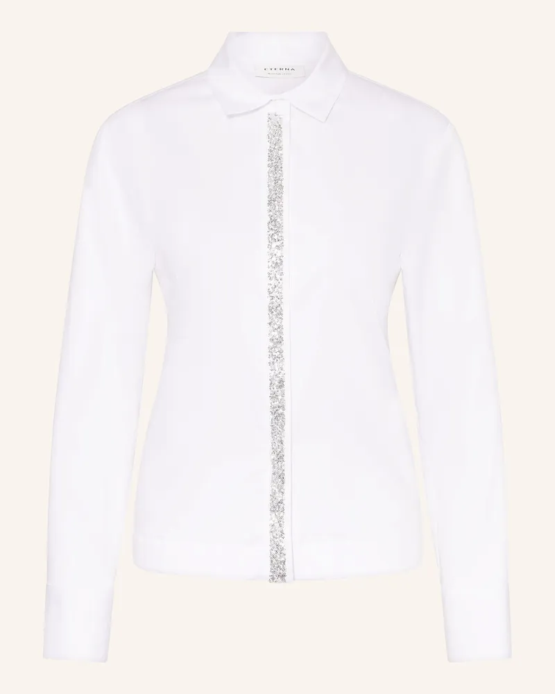 Eterna Hemdbluse mit Pailletten Weiss