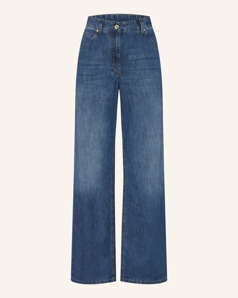 Brunello Cucinelli Wide Leg Jeans blau C9393