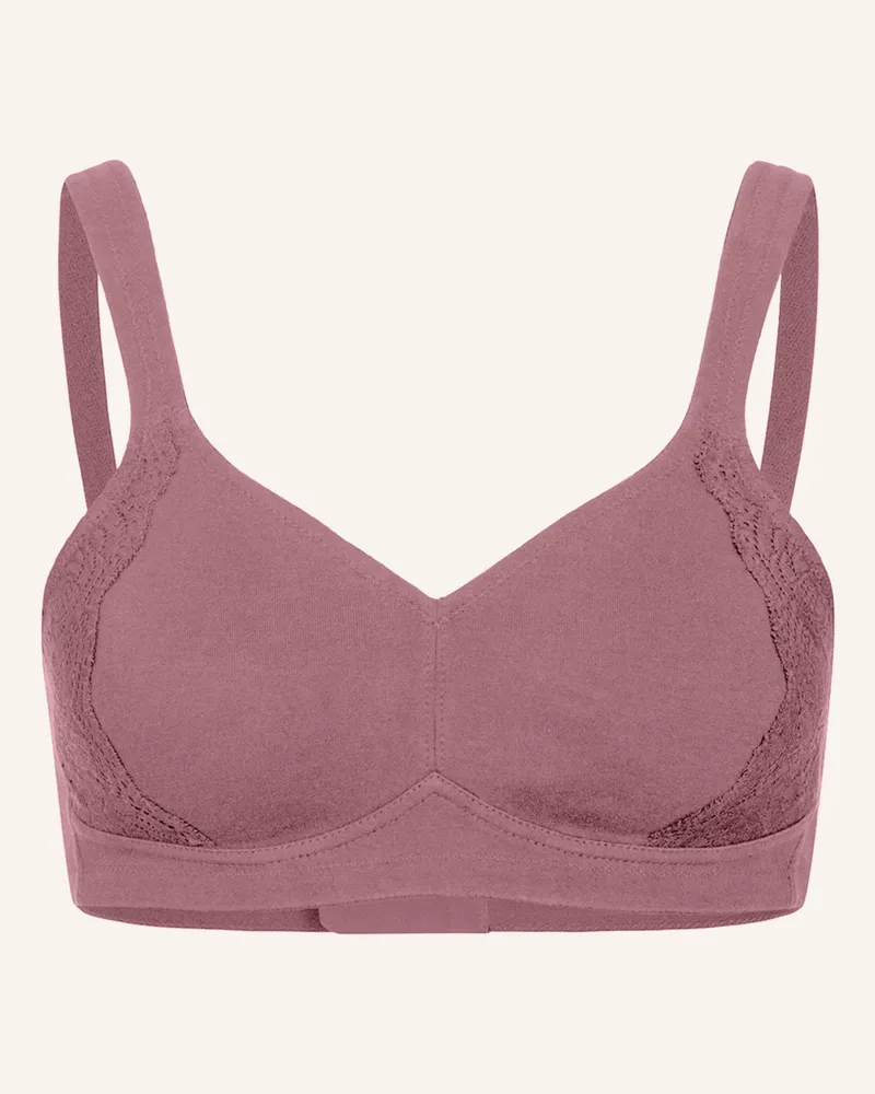 Ehrlich Textil Henriette Bügelloser Minimizer Bh Große Cups Starker Halt Aus Bio-Baumwolle - Verstellbare Träger lila Rosa