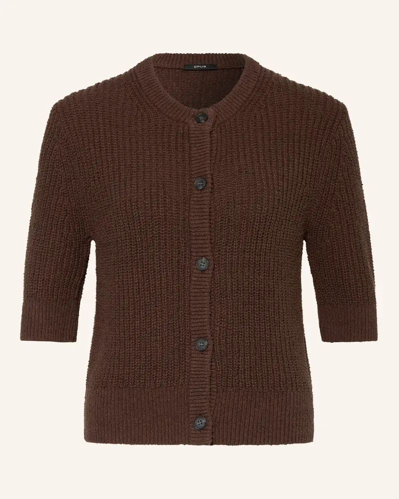 OPUS Strickjacke Donousa braun Dunkelbraun
