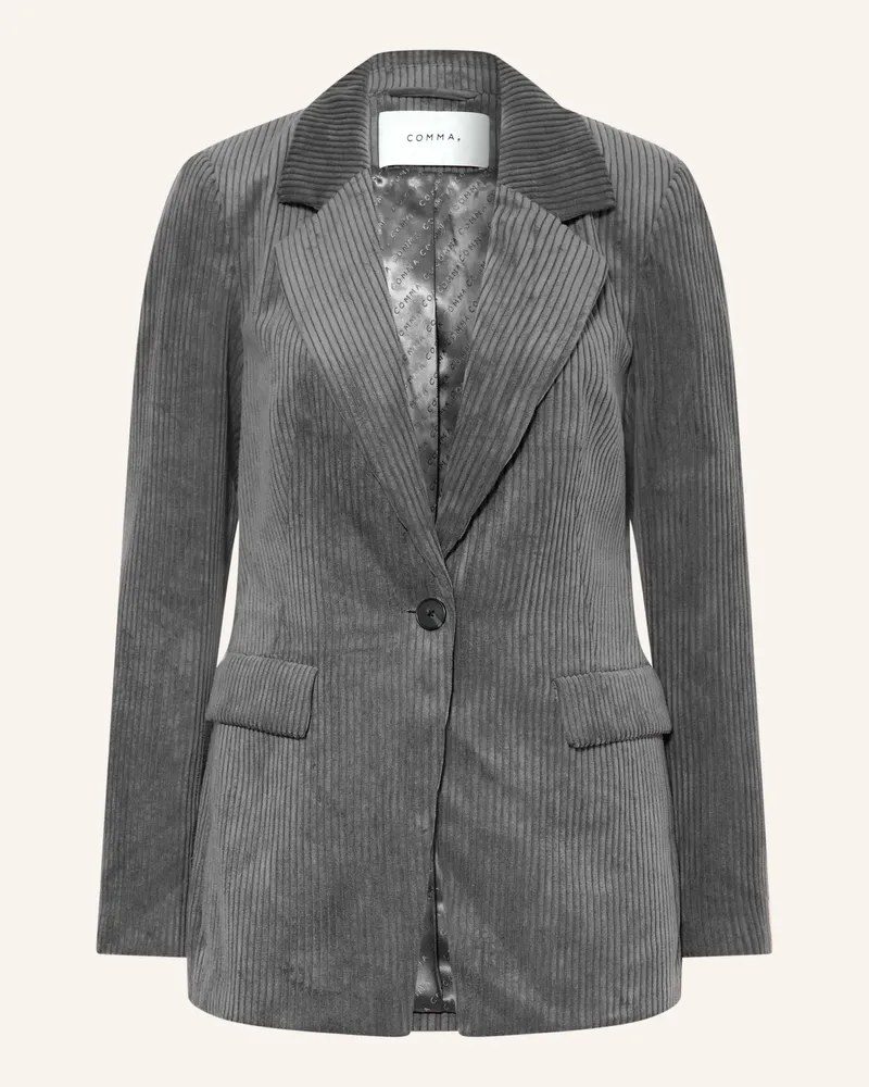 COMMA Cordblazer grau Dunkelgrau