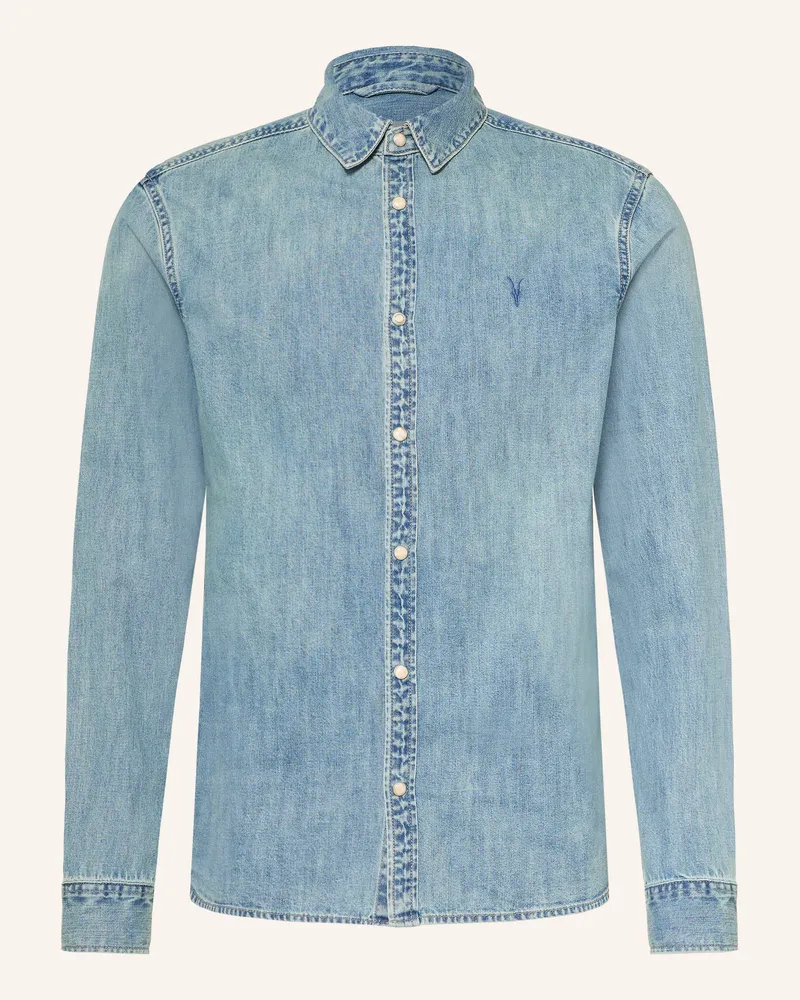 AllSaints Jeanshemd Gleason Slim Fit blau Hellblau