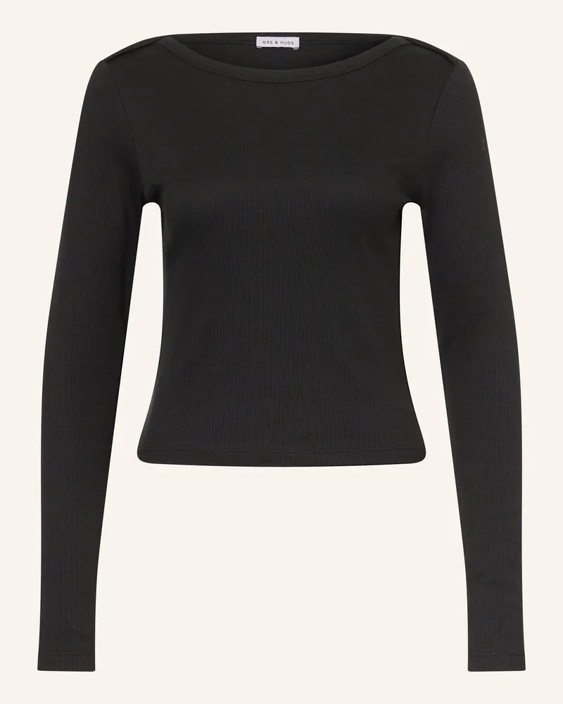Mrs & HUGS Longsleeve schwarz Schwarz