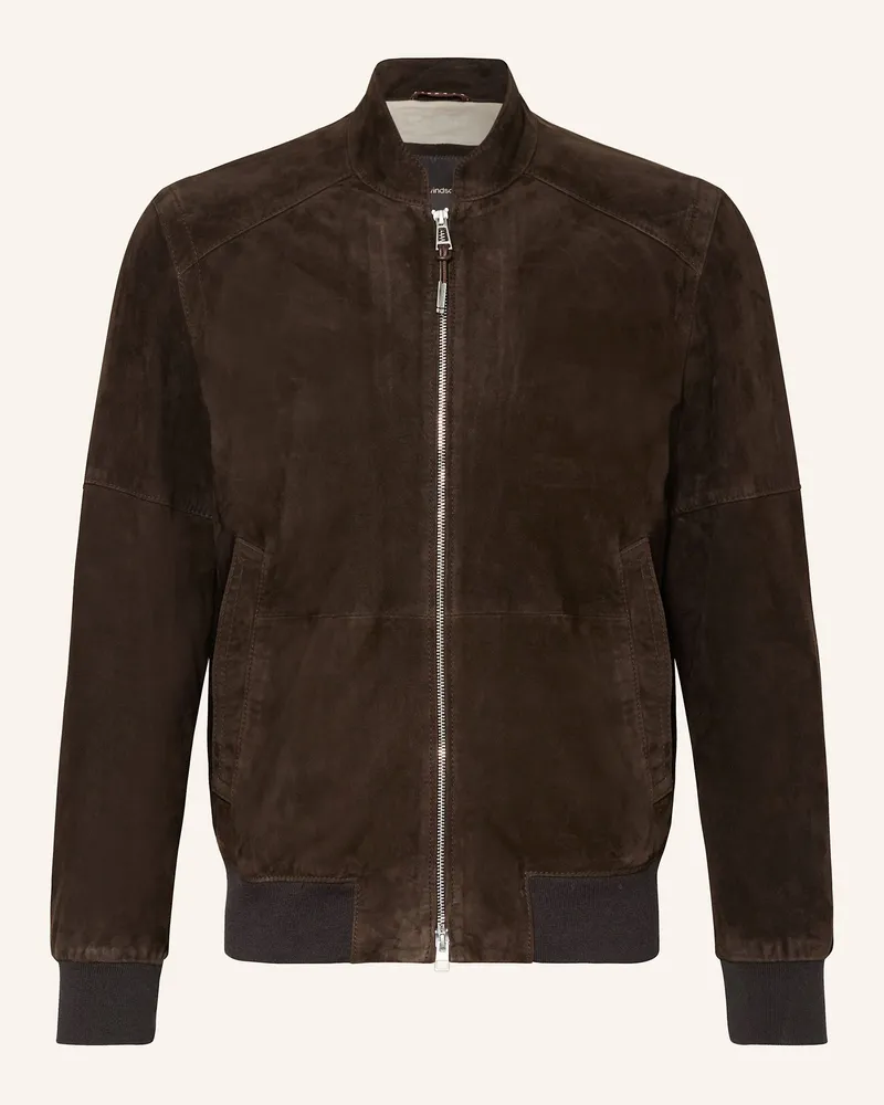windsor. Lederjacke Borello braun Dunkelbraun