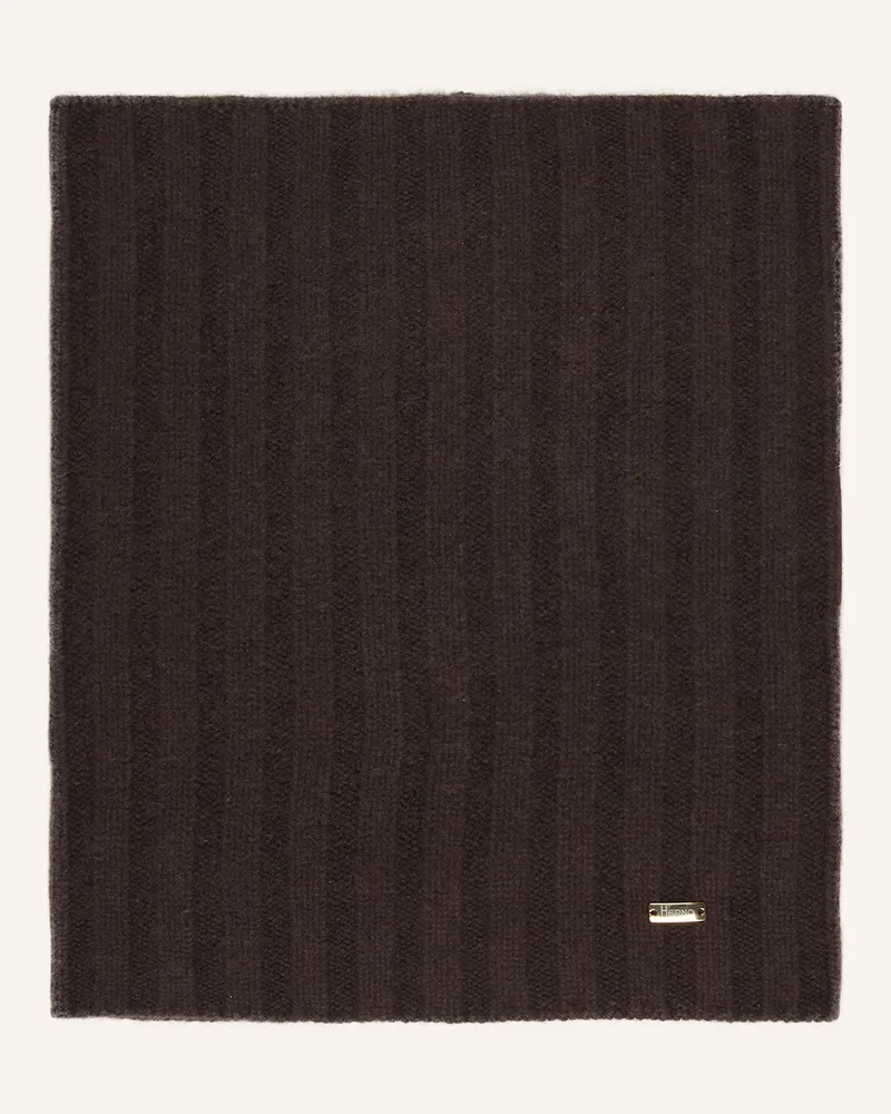 Herno Loop-Schal aus Cashmere Dunkelbraun