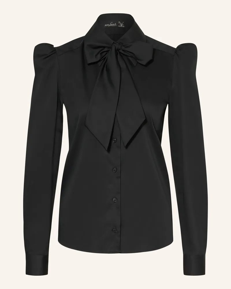 van Laack Hemdbluse Vl-Livia-Xx Mit Abnehmbarer Schluppe schwarz Schwarz