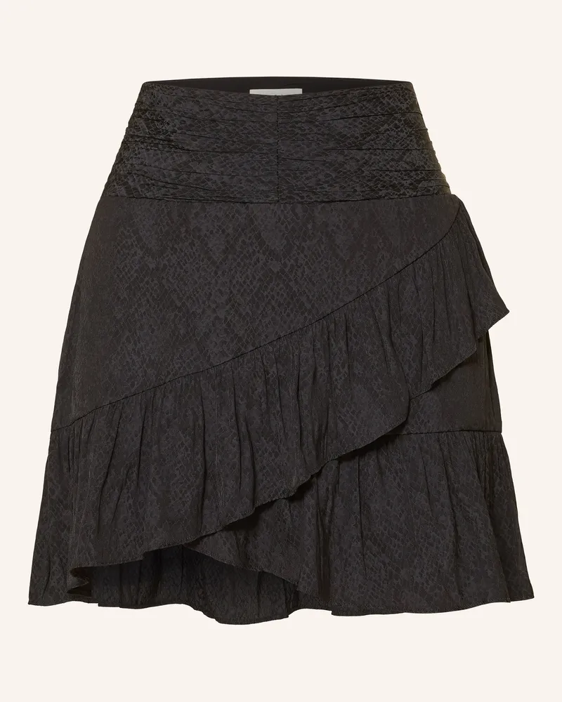 ba&sh Rock Rino Mit Rüschen schwarz Dunkelgrau