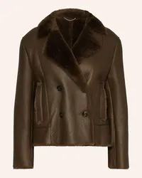 HUGO BOSS Lederjacke SALENRO Braun