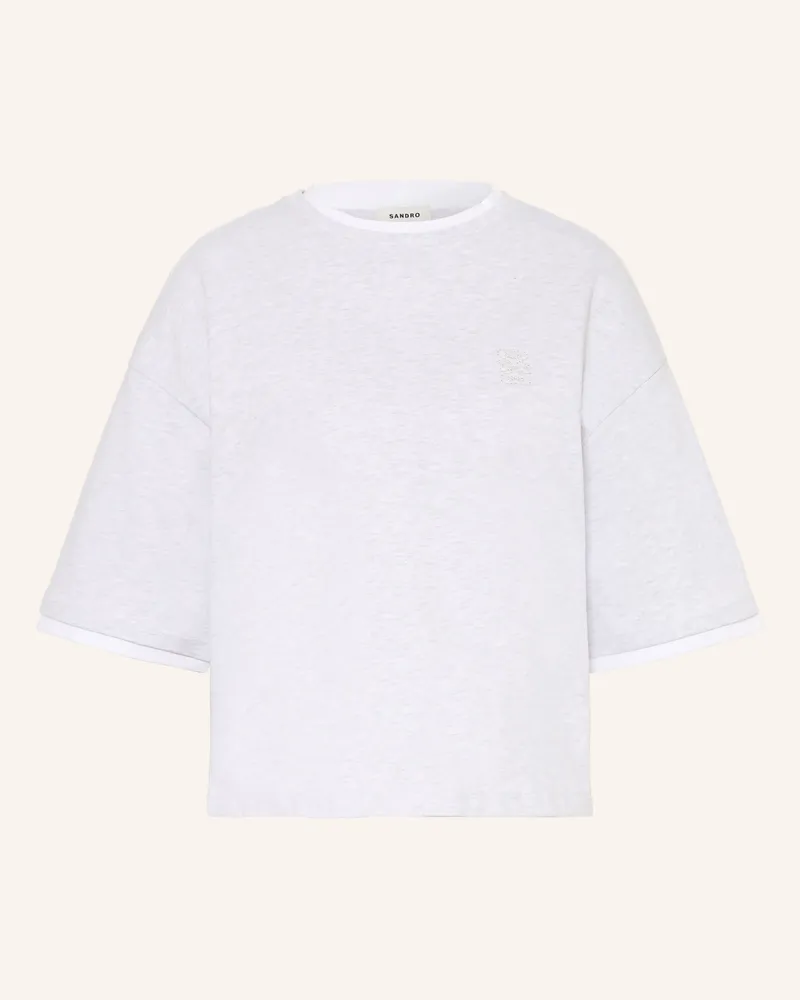 Sandro T-Shirt grau Hellgrau