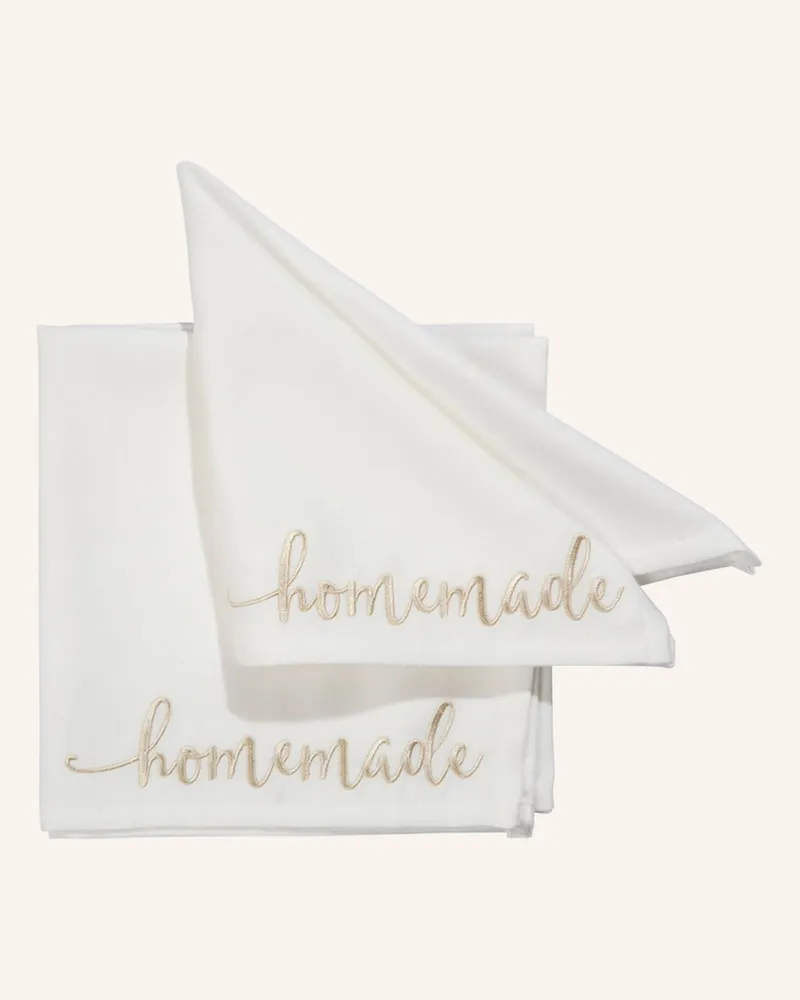 Pichler 2er-Set Stoffservietten HOMEMADE Creme