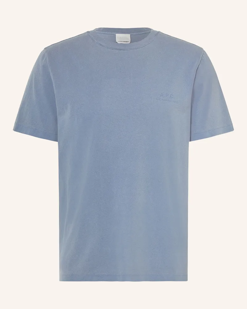 A.P.C. T-Shirt blau Blaugrau