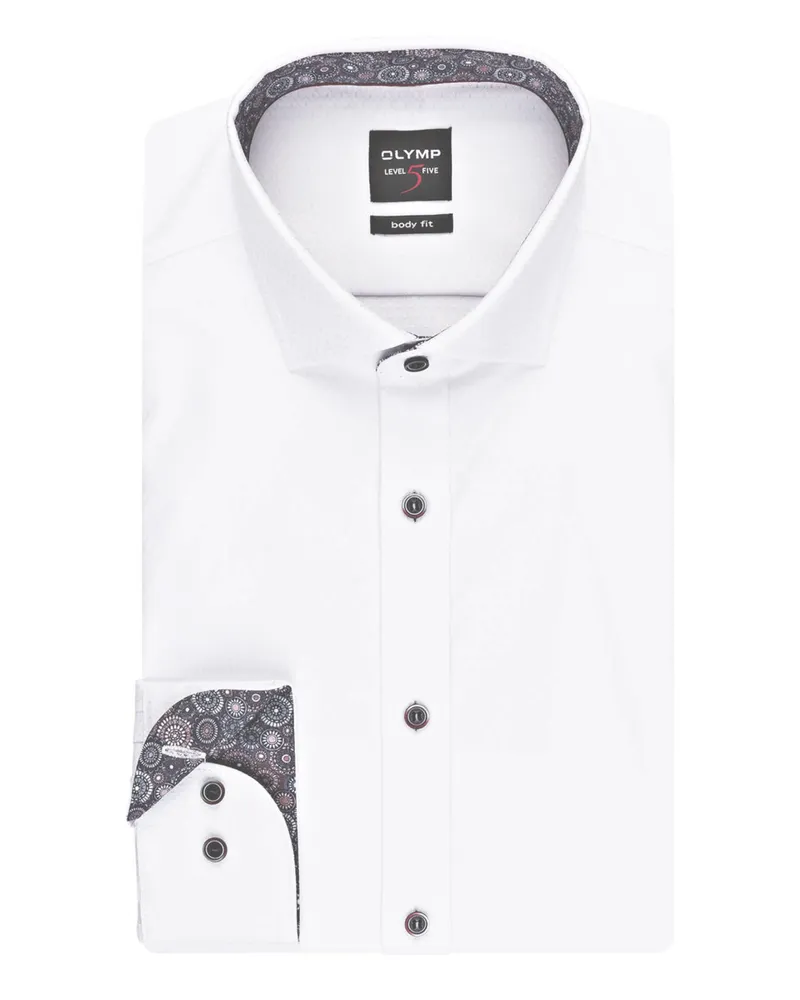 Olymp Hemd Level Five Body Fit weiss Weiss