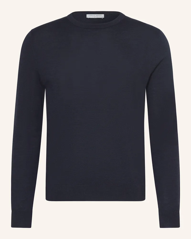 Tiger of Sweden Pullover Connor Aus Merinowolle blau Dunkelblau