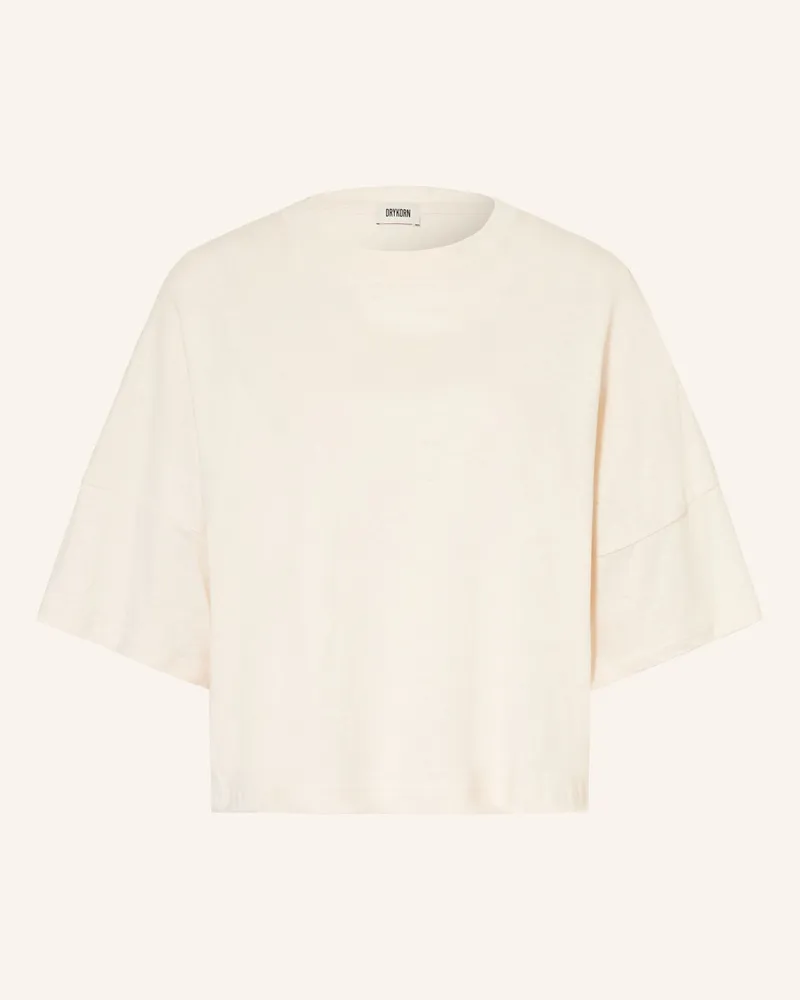 Drykorn T-Shirt Fionna Mit Leinen weiss Ecru