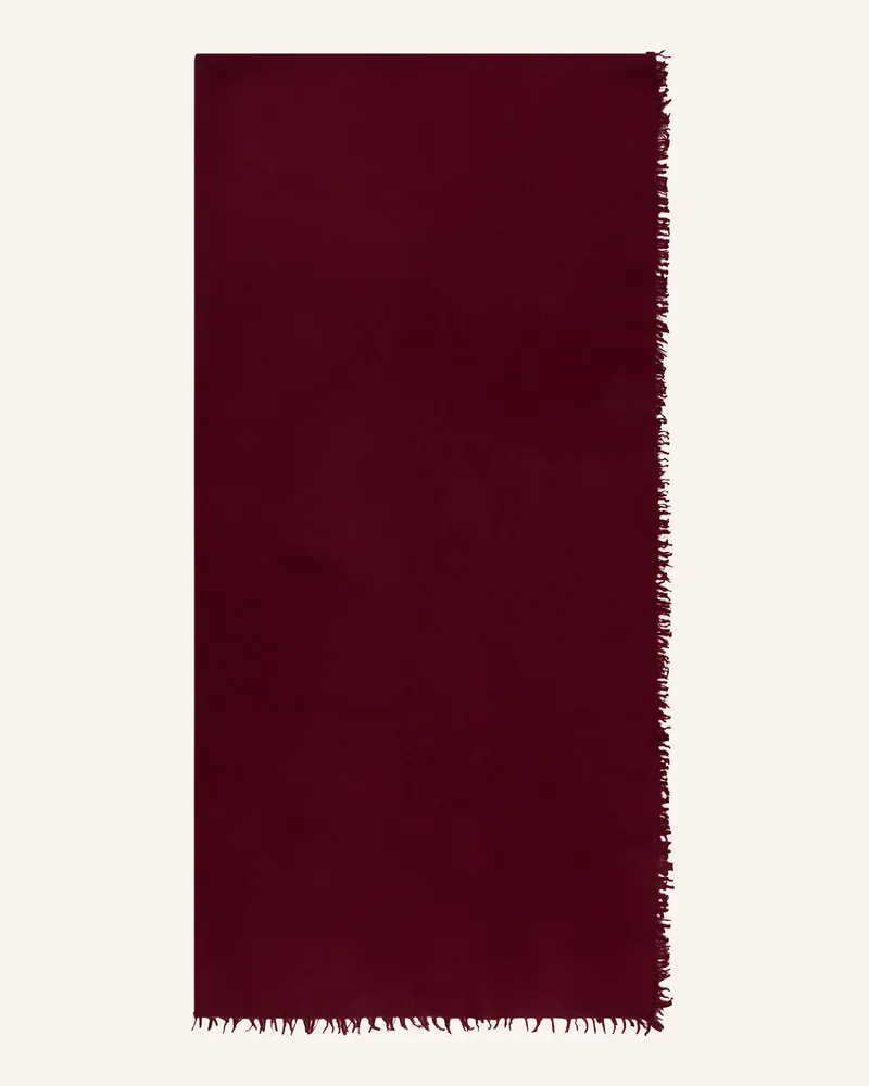 Puschoen Cashmere-Schal rot Dunkelrot